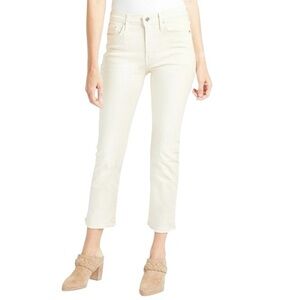EDWIN Elin Crop Straight Leg Denim Jean in Vanilla